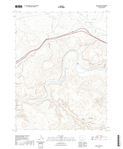 United States Geological Survey Ruby Canyon, CO (2022, 24000-Scale) digital map
