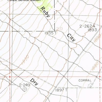 United States Geological Survey Ruby City Creek, NV (1984, 24000-Scale) digital map