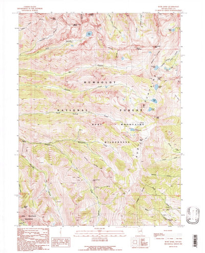 United States Geological Survey Ruby Dome, NV (1990, 24000-Scale) digital map