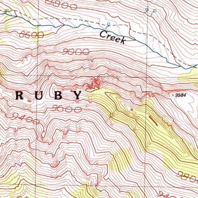 United States Geological Survey Ruby Dome, NV (1990, 24000-Scale) digital map
