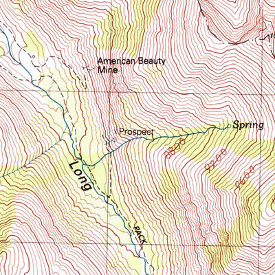 United States Geological Survey Ruby Dome, NV (1990, 24000-Scale) digital map