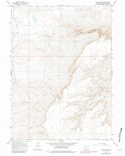 United States Geological Survey Ruby Knolls, WY (1966, 24000-Scale) digital map