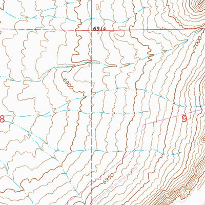 United States Geological Survey Ruby Knolls, WY (1966, 24000-Scale) digital map