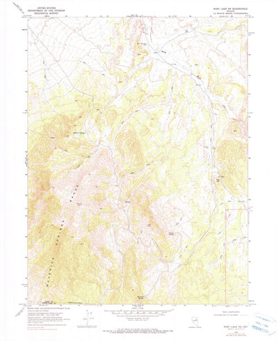 United States Geological Survey Ruby Lake NE, NV (1968, 24000-Scale) digital map