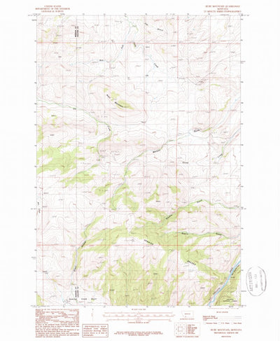 United States Geological Survey Ruby Mountain, MT (1987, 24000-Scale) digital map