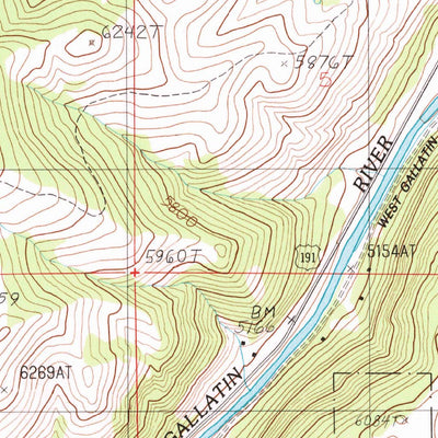 United States Geological Survey Ruby Mountain, MT (1987, 24000-Scale) digital map