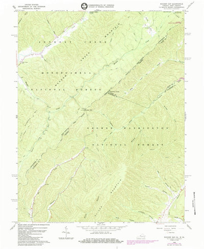 United States Geological Survey Rucker Gap, VA-WV (1966, 24000-Scale) digital map