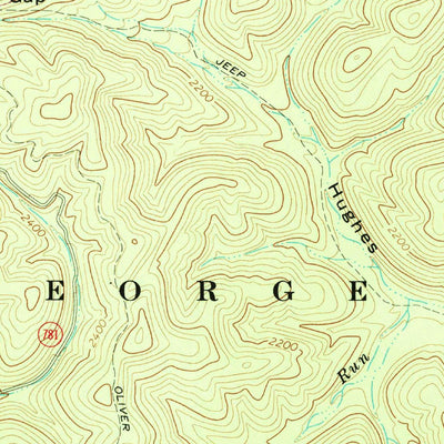 United States Geological Survey Rucker Gap, VA-WV (1966, 24000-Scale) digital map