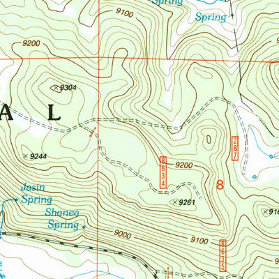 United States Geological Survey Rudd Knoll, AZ (1997, 24000-Scale) digital map