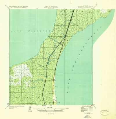 United States Geological Survey Ruddock, LA (1936, 31680-Scale) digital map