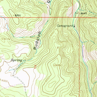 United States Geological Survey Rudolph Hill, CO (1962, 24000-Scale) digital map