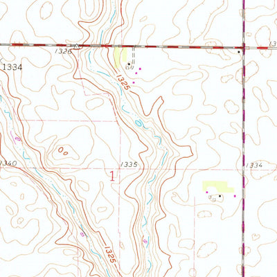 United States Geological Survey Rudolph, SD (1960, 24000-Scale) digital map