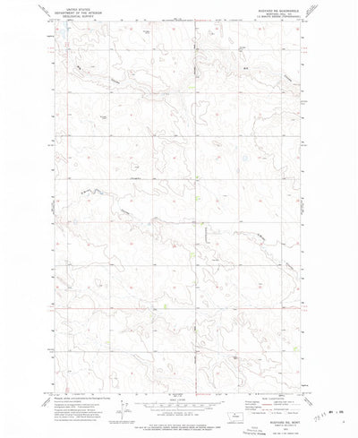United States Geological Survey Rudyard NE, MT (1972, 24000-Scale) digital map