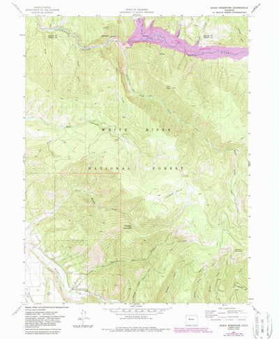 United States Geological Survey Ruedi Reservoir, CO (1961, 24000-Scale) digital map