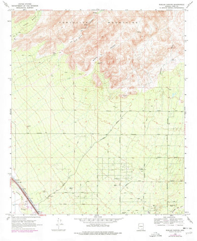 United States Geological Survey Ruelas Canyon, AZ (1968, 24000-Scale) digital map
