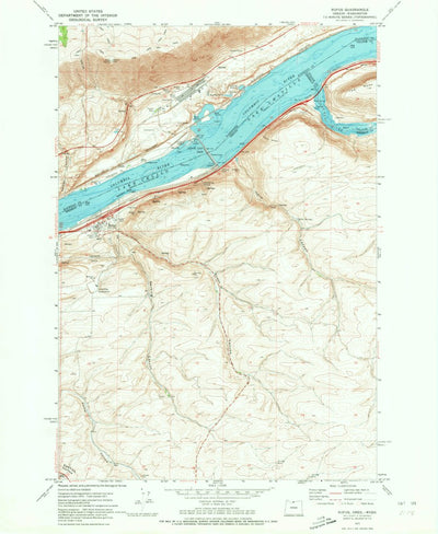 United States Geological Survey Rufus, OR-WA (1971, 24000-Scale) digital map