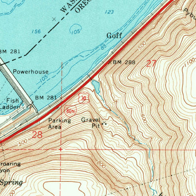 United States Geological Survey Rufus, OR-WA (1971, 24000-Scale) digital map