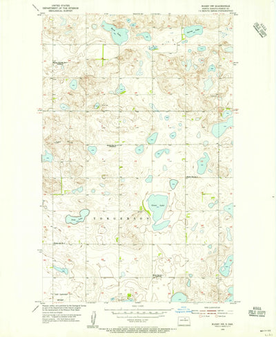 United States Geological Survey Rugby NW, ND (1954, 24000-Scale) digital map