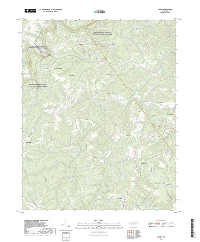 United States Geological Survey Rugby, TN (2022, 24000-Scale) digital map