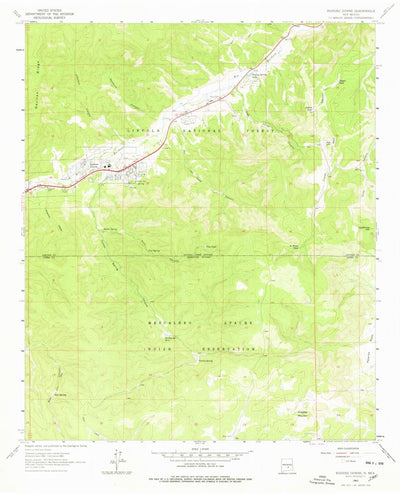 United States Geological Survey Ruidoso Downs, NM (1963, 24000-Scale) digital map