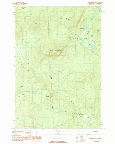 United States Geological Survey Rump Mountain, ME-NH (1989, 24000-Scale) digital map