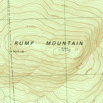 United States Geological Survey Rump Mountain, ME-NH (1989, 24000-Scale) digital map