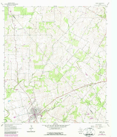 United States Geological Survey Runge, TX (1963, 24000-Scale) digital map