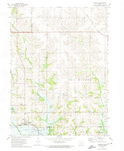 United States Geological Survey Runnells, IA (1972, 24000-Scale) digital map