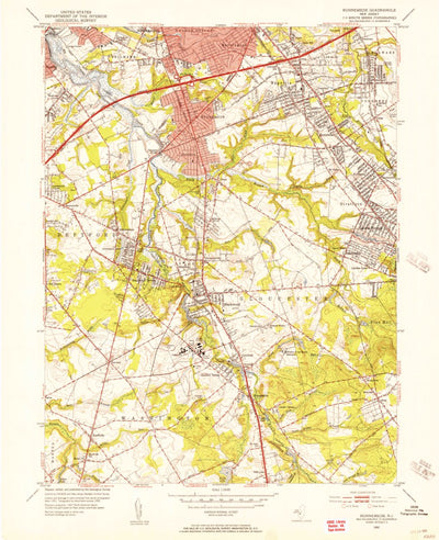 United States Geological Survey Runnemede, NJ (1952, 24000-Scale) digital map
