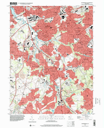 United States Geological Survey Runnemede, NJ (1995, 24000-Scale) digital map