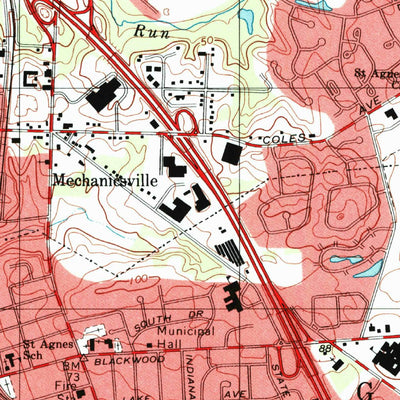 United States Geological Survey Runnemede, NJ (1995, 24000-Scale) digital map