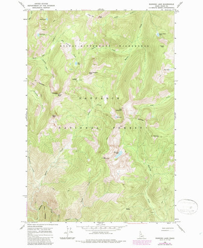 United States Geological Survey Running Lake, ID (1966, 24000-Scale) digital map