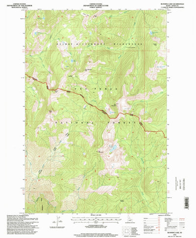 United States Geological Survey Running Lake, ID (1995, 24000-Scale) digital map