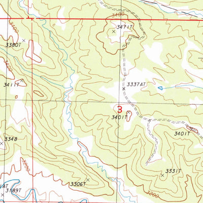 United States Geological Survey Runyan Bench, MT (1987, 24000-Scale) digital map