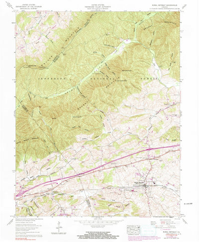 United States Geological Survey Rural Retreat, VA (1959, 24000-Scale) digital map