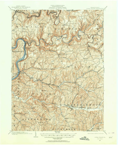 United States Geological Survey Rural Valley, PA (1901, 62500-Scale) digital map