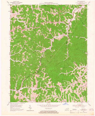 United States Geological Survey Rush, KY (1953, 24000-Scale) digital map