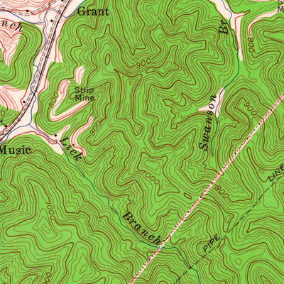 United States Geological Survey Rush, KY (1953, 24000-Scale) digital map