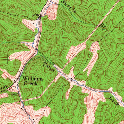 United States Geological Survey Rush, KY (1953, 24000-Scale) digital map