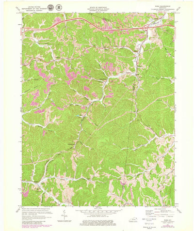United States Geological Survey Rush, KY (1971, 24000-Scale) digital map