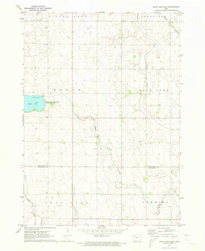 United States Geological Survey Rush Lake East, IA (1971, 24000-Scale) digital map