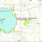 United States Geological Survey Rush Lake East, IA (1971, 24000-Scale) digital map