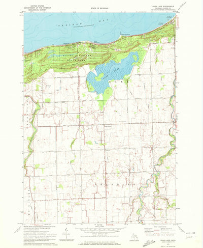 United States Geological Survey Rush Lake, MI (1970, 24000-Scale) digital map