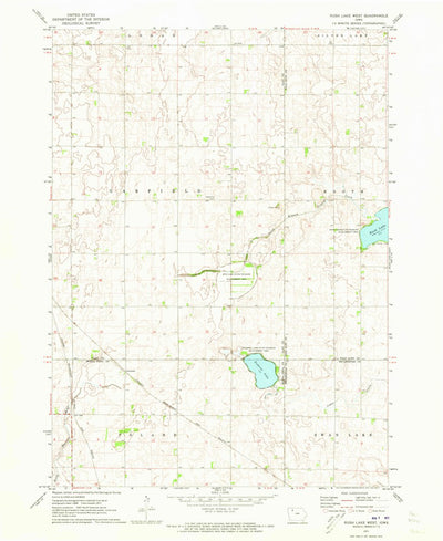 United States Geological Survey Rush Lake West, IA (1971, 24000-Scale) digital map