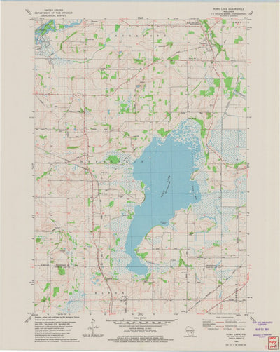 United States Geological Survey Rush Lake, WI (1980, 24000-Scale) digital map