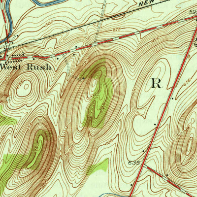 United States Geological Survey Rush, NY (1934, 24000-Scale) digital map