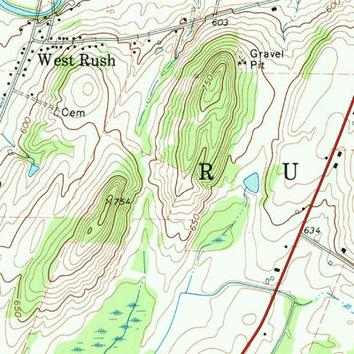 United States Geological Survey Rush, NY (1971, 24000-Scale) digital map