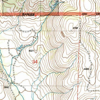 United States Geological Survey Rush Peak, ID (2004, 24000-Scale) digital map