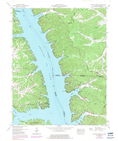 United States Geological Survey Rushing Bay, TN-KY (1950, 24000-Scale) digital map