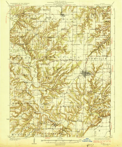 United States Geological Survey Rushville, IL (1926, 62500-Scale) digital map